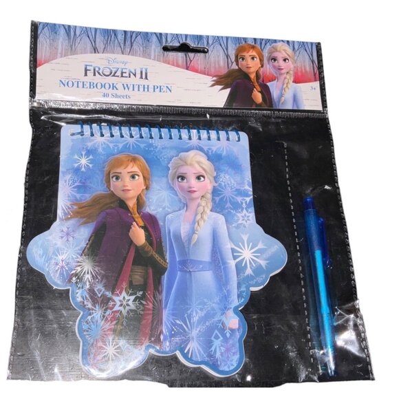 Disney Frozen II Notebook With Pen 40 Sheets Spiral Bound Shape Design Kids Stat - Picture 1 of 3